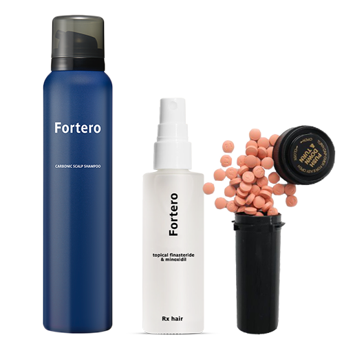 Fortero Carbonic Acid Shampoo, Topical Finasteride Spray & Oral Finasteride Kit-SB (CS)